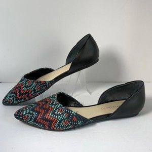 Franco Sarto 'Hawk 3' Boho Woven D'Orsay Flats Shoes Women's 7.5